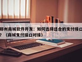 郑州商城软件开发：如何选择适合的支付接口？（商城支付接口对接）