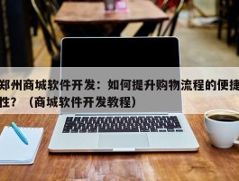 郑州商城软件开发：如何提升购物流程的便捷性？（商城软件开发教程）