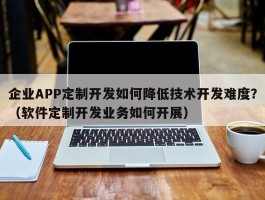 企业APP定制开发如何降低技术开发难度？（软件定制开发业务如何开展）