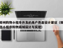 郑州购物小程序开发的用户界面设计建议（微信小程序购物商城设计与实现）