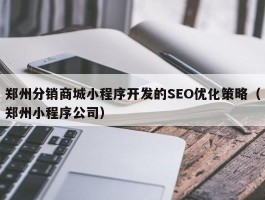 郑州分销商城小程序开发的SEO优化策略（郑州小程序公司）