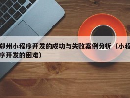 郑州小程序开发的成功与失败案例分析（小程序开发的困难）