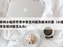 郑州小程序开发中常见问题及解决方案（小程序出现问题怎么办）