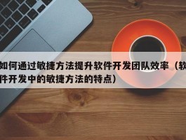 如何通过敏捷方法提升软件开发团队效率（软件开发中的敏捷方法的特点）