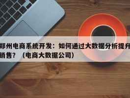 郑州电商系统开发：如何通过大数据分析提升销售？（电商大数据公司）