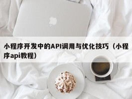 小程序开发中的API调用与优化技巧（小程序api教程）