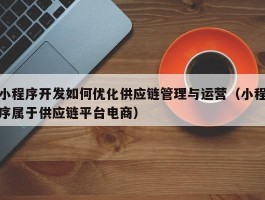 小程序开发如何优化供应链管理与运营（小程序属于供应链平台电商）