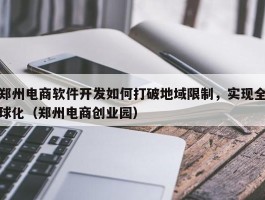 郑州电商软件开发如何打破地域限制，实现全球化（郑州电商创业园）