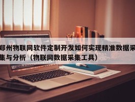 郑州物联网软件定制开发如何实现精准数据采集与分析（物联网数据采集工具）