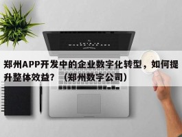 郑州APP开发中的企业数字化转型，如何提升整体效益？（郑州数字公司）