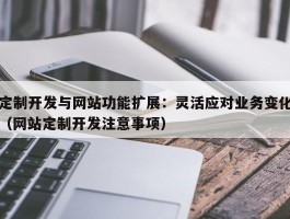 定制开发与网站功能扩展：灵活应对业务变化（网站定制开发注意事项）