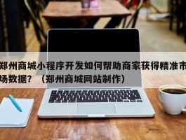 郑州商城小程序开发如何帮助商家获得精准市场数据？（郑州商城网站制作）