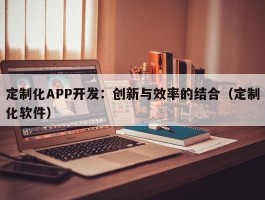 定制化APP开发：创新与效率的结合（定制化软件）