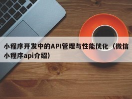 小程序开发中的API管理与性能优化（微信小程序api介绍）