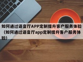 如何通过语音厅APP定制提升客户服务体验（如何通过语音厅app定制提升客户服务体验）