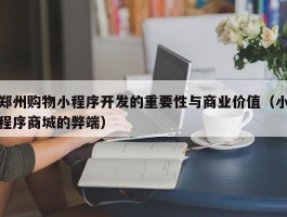 郑州购物小程序开发的重要性与商业价值（小程序商城的弊端）