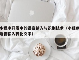 小程序开发中的语音输入与识别技术（小程序语音输入转化文字）