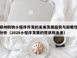 郑州购物小程序开发的未来发展趋势与前瞻性分析（2020小程序发展的现状和未来）