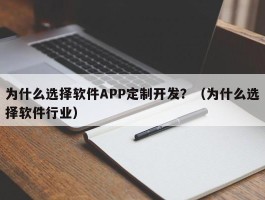 为什么选择软件APP定制开发？（为什么选择软件行业）