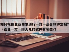 如何根据企业需求进行一对一语音软件定制？（语音一对一聊天儿的软件有哪些?）