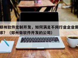 郑州软件定制开发，如何满足不同行业企业需求？（郑州做软件开发的公司）