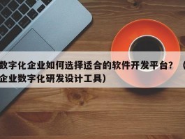 数字化企业如何选择适合的软件开发平台？（企业数字化研发设计工具）