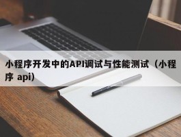 小程序开发中的API调试与性能测试（小程序 api）